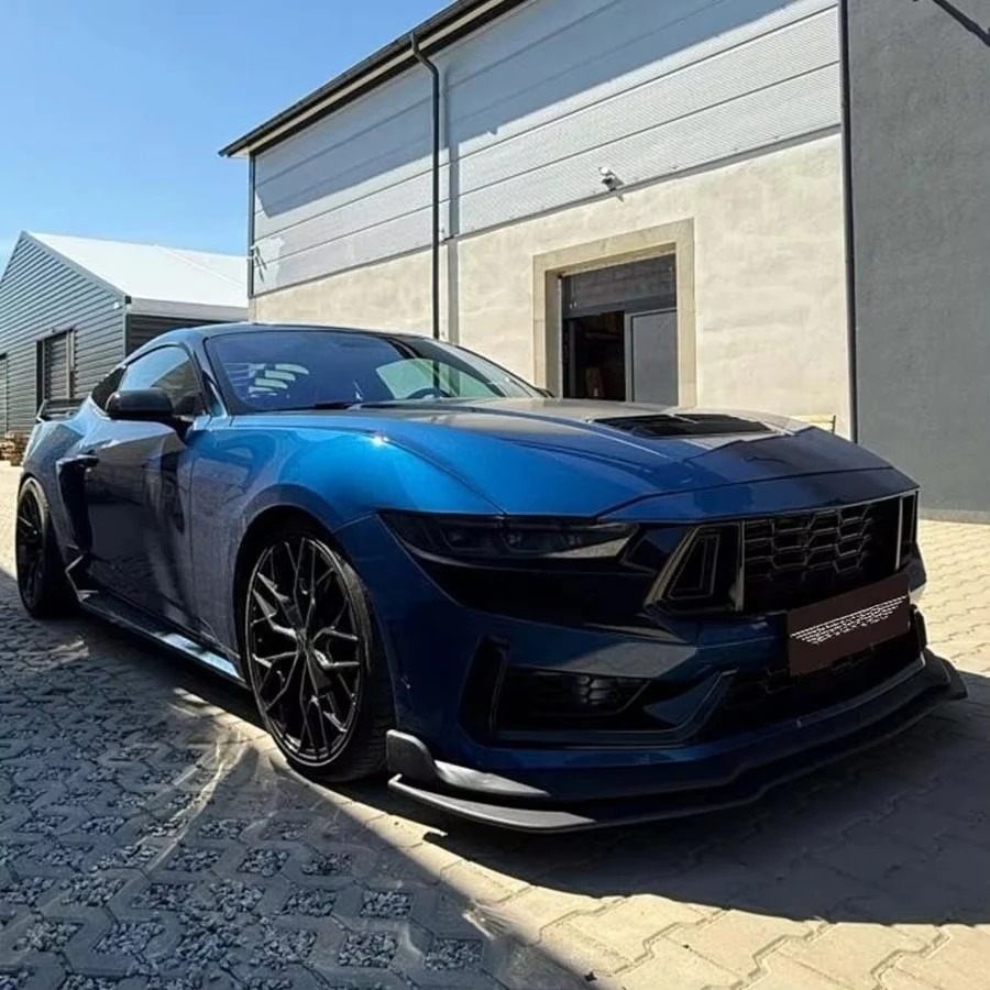 for Mustang Dark Horse S650 2024-2026 Side Skirts Bumper Accessories Primer Paint Bolt-On Installation New Condition